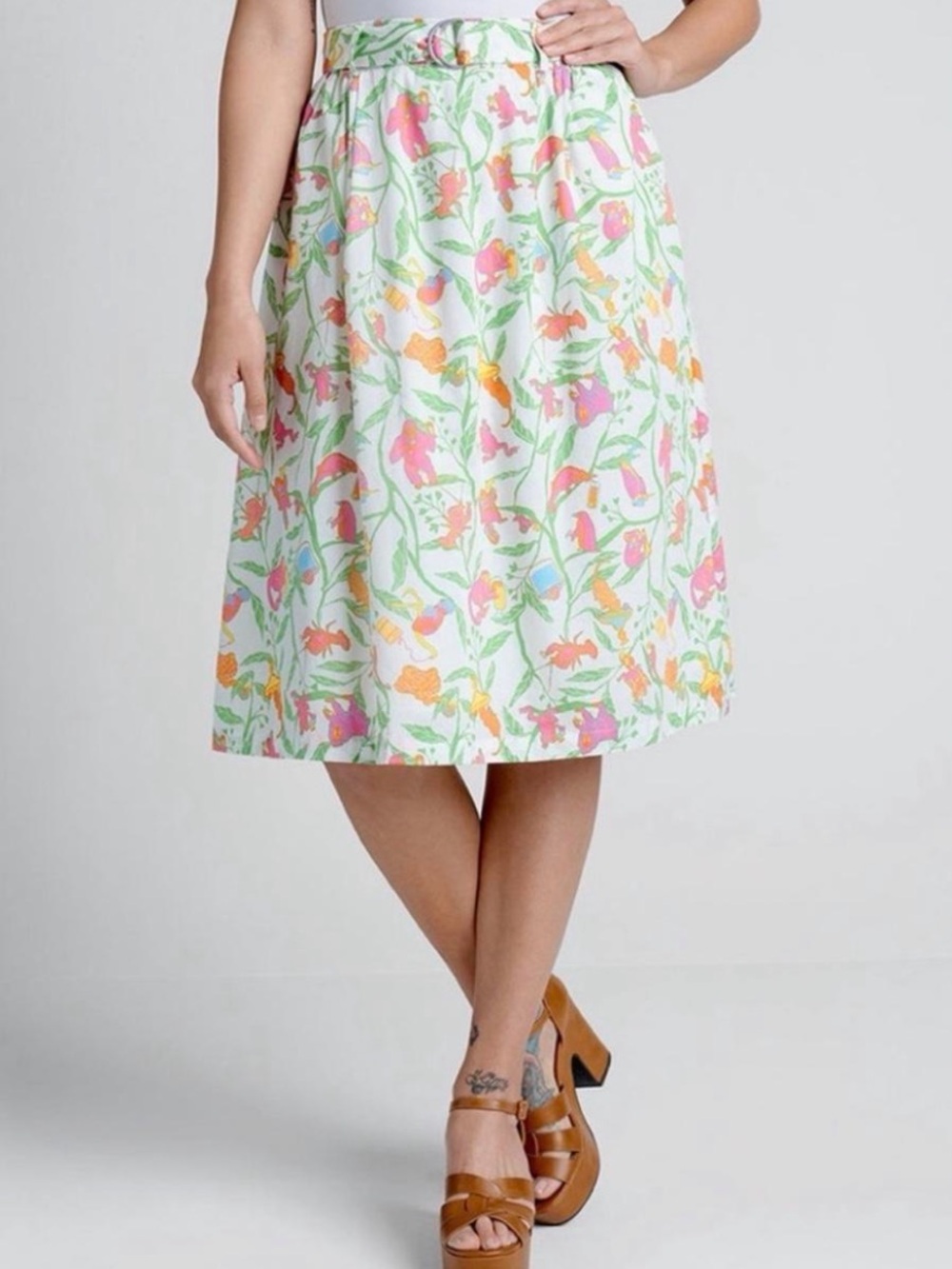 ModCloth Precious Moment Tropical Party Animal Print Skirt